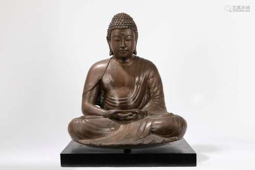 A large seated bronze Buddha. China, 20th century
