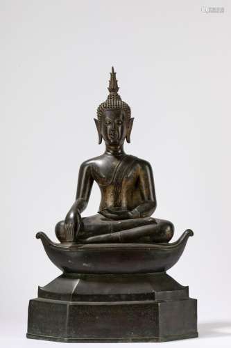 A seated bronze buddha. Thailand, 19th century