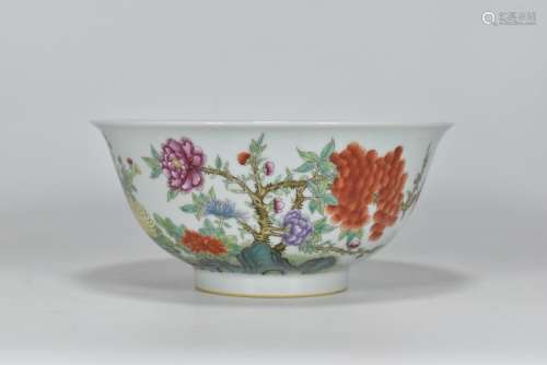 Xuantong powder enamel grain porcelain bowl9 cm high 19 cm i...