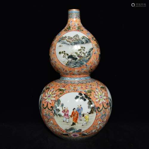 Pastel window YingXiWen bottle gourd, 31.5 x 18