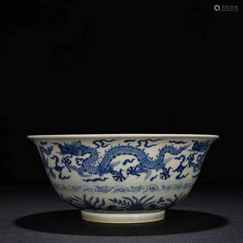 Chenghua green Hualien pool yang dragon bowl of 10 x 25 cm