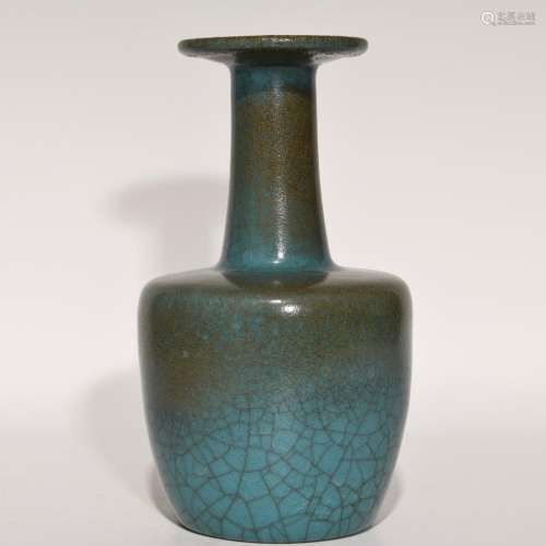 Your kiln azure glaze paper mallet bottle, 21.5 cm high 12.5...