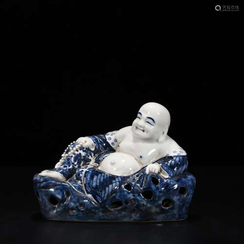 Zhu Mao remember make blue and white Buddha 14 cm * 19, 2400