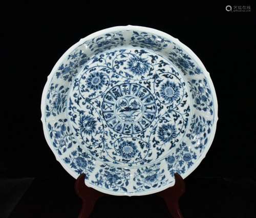 Generation of blue and white tie up branch 8 x41cm melon len...