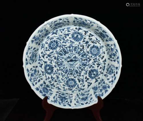 Generation of blue and white tie up branch 8 x41cm melon len...