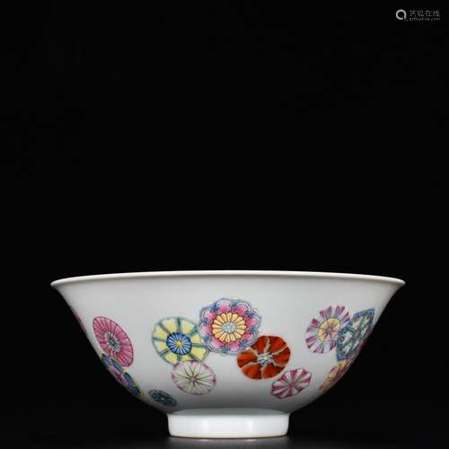 Colored enamel ball flower green-splashed bowls14 cm high 5....