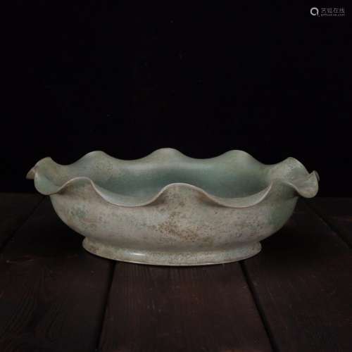 Your kiln azure glaze flower disc21 * 6 cm2200