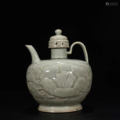 Yao state kiln carved flower grain ewer 23 cm * 18 3600