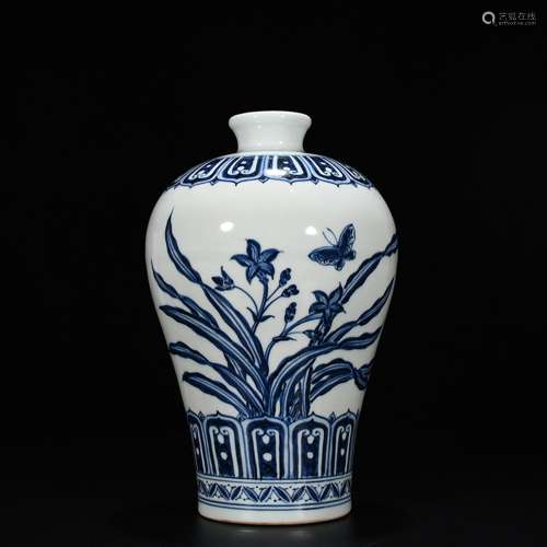 Blue and white day lilies grain mei bottles of 28 cm * 18 15...