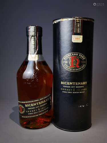 高原骑士1977珍藏 酒厂成立200周年纪念单一麦芽威士忌