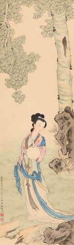 俞明 (1884-1935) 执扇仕女