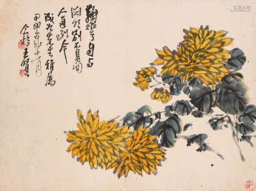 王个簃 (1897-1988) 菊花