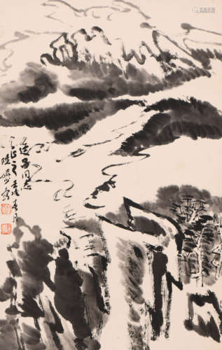 陆俨少 (1909-1993) 云山图