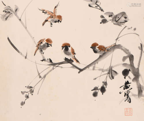 黄胄 (1925-1997) 麻雀图