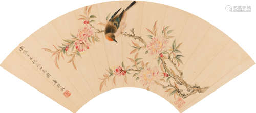 潘静淑 (1892-1939) 桃花山鸟图