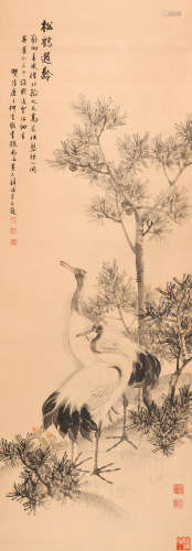 黄君壁(1889-1991)何香凝(1878-1972) 松鹤遐龄