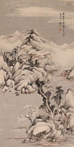 姚叔平 (？-1924) 雪景山水