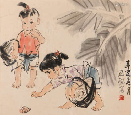 周思聪 (1937-1997) 童趣图