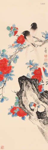 田世光 (1916-1999) 双绶图