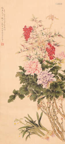 沈云霞 (1908-1990) 国色天香图