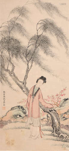 许昭 (1887-?) 柳荫仕女
