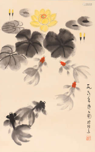 吴作人 (1908-1997) 荷趣图