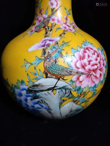 Pastel hand-cut, hand-painted phoenix show peony tree.32 CM ...