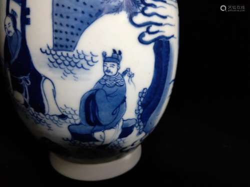 Buy a line, blue and white hand, character canister.High 8 C...