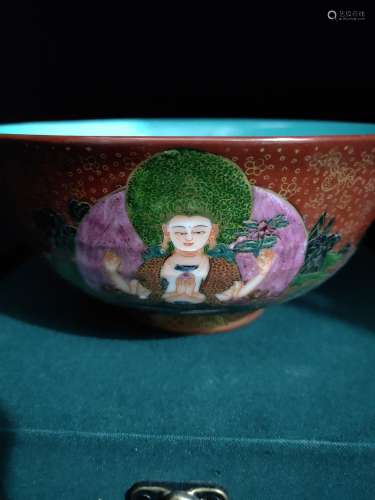 Paint bowl, card.16 CM high 7.5 CM, diameter, bottom diamete...