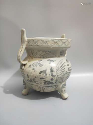 Buy a line, blue and white hand, chicken floral censer.15.5 ...