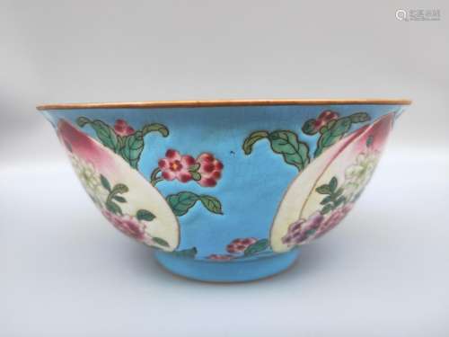 , pastel hand-painted bowl.7.5 CM high, diameter 15.5 CM, bo...