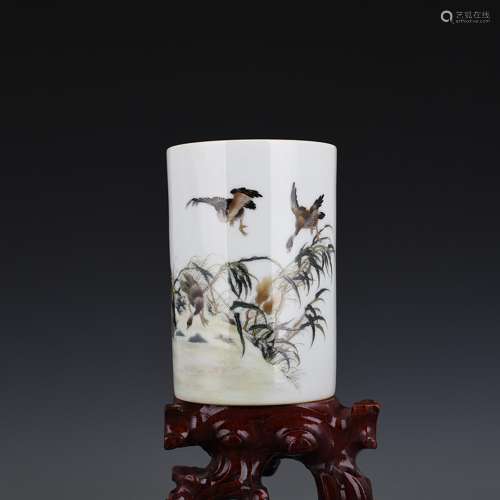 Pastel LuYanWen antique vase 15 x 15.5 cm 4500 antique ancie...