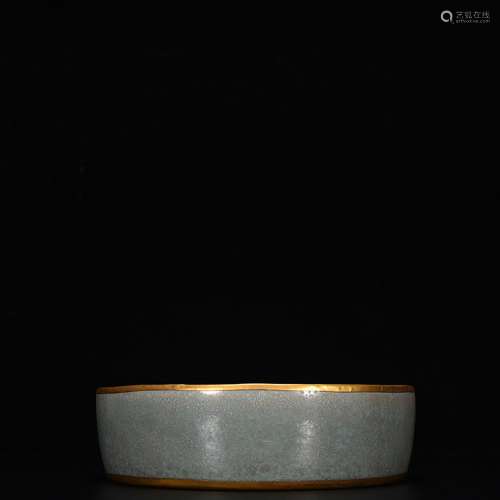 Wash your kiln azure glaze panlong button (gold)5.5 cm high ...