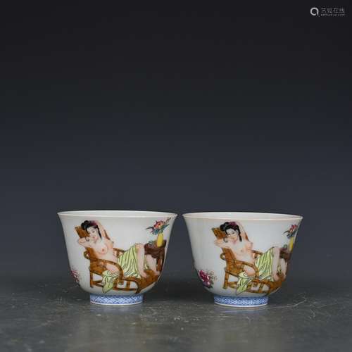 Pastel beauty cup 190527 vintage antique ancient porcelain v...