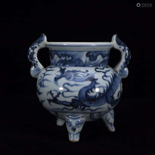 Blue and white dragon WenXiangLuSize 13 * 12 cm900