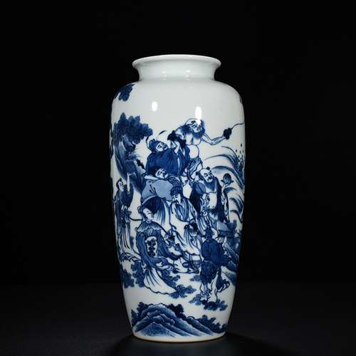 Blue and white fukuyama ShouHai the eight immortals characte...