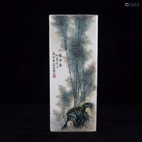 Shallow purple color bamboo painting brush pot12 * 12 * 29 c...