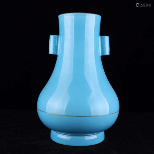 Sapphire blue glaze colour penetration ears19 * 29 cm4500