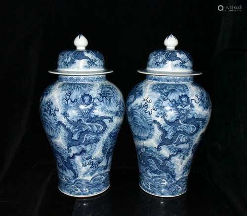 Kowloon general canister to a pair of 73.5 x38cm h2400