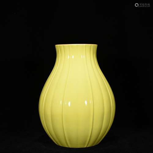 Lemon yellow glaze the melon leng statue of antique 200412 a...