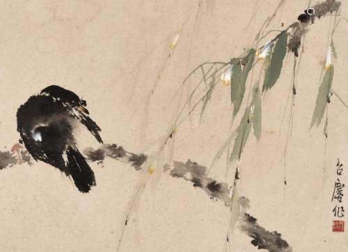 ‘BIRD AND BAMBOO’, BY FANG ZHAOLIN (1914-2006)