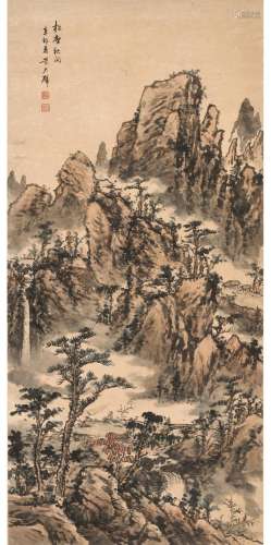 ‘AUTUMN MOUNTAIN LANDSCAPE’, BY HUANG JUNBI (1898-1991), CHI...