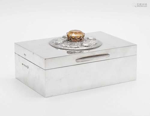 Elizabeth II silver cigarette box - Padgett & Braham Ltd