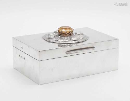 Elizabeth II silver cigarette box - Padgett & Braham Ltd