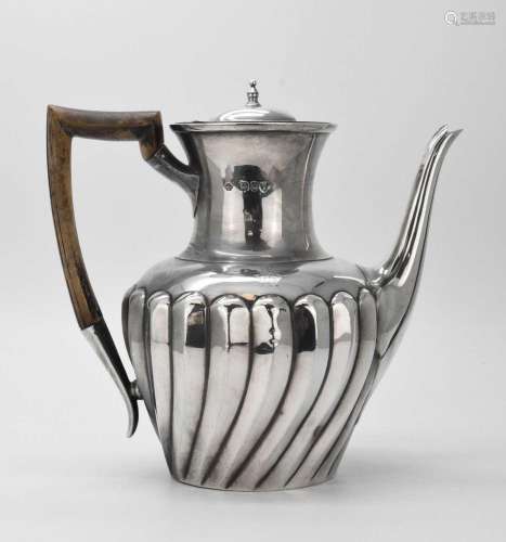 Late Victorian silver coffee pot