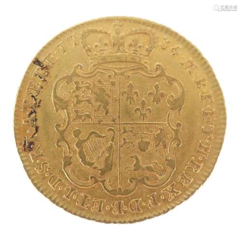 George II gold guinea, 1734