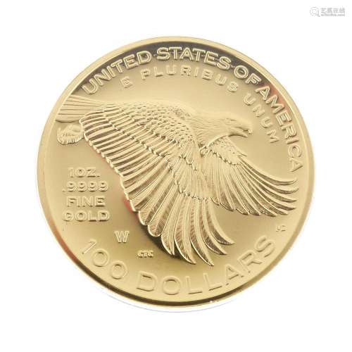 United States of America, 225th Anniversary $100 1oz gold co...