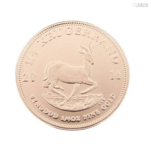 South Africa quarter ounce gold proof Krugerrand, 2016