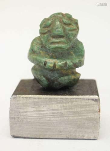 Antiquities - Pre Columbian carved green stone figure