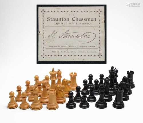 J. Jaques & Son, Ltd., London The Staunton Chessmen ches...